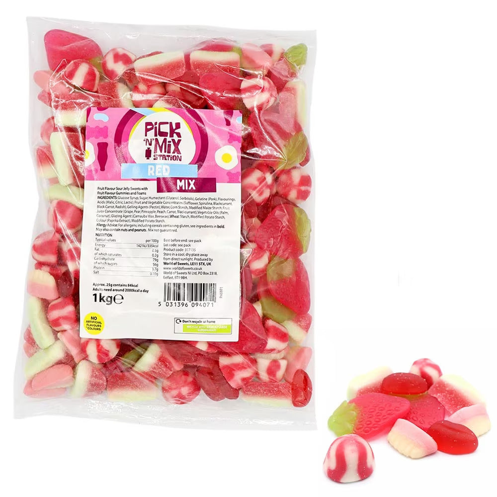 Pick n Mix Station Red Mix Bag 1kg