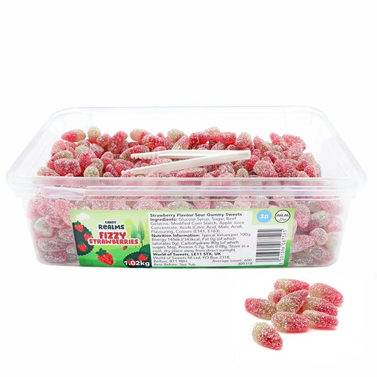 Fizzy Strawberries Tub - 1kg