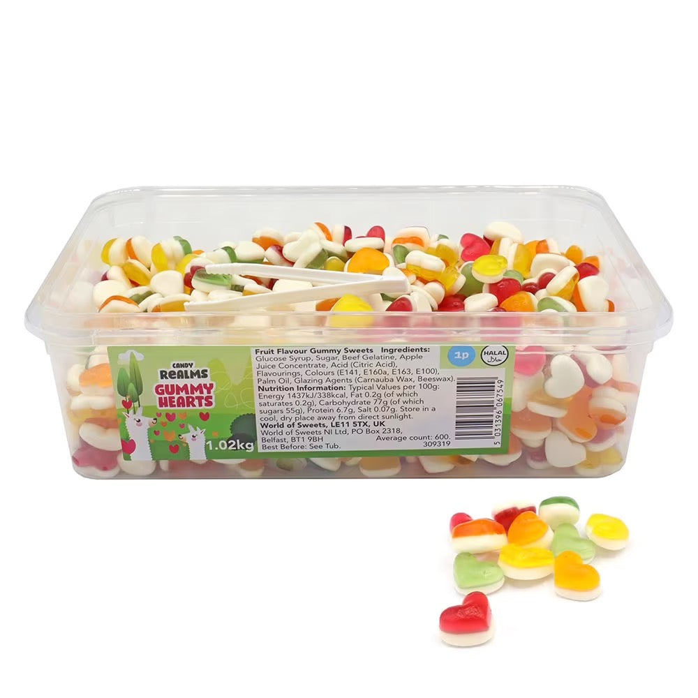 Gummy Hearts Tub - 1kg